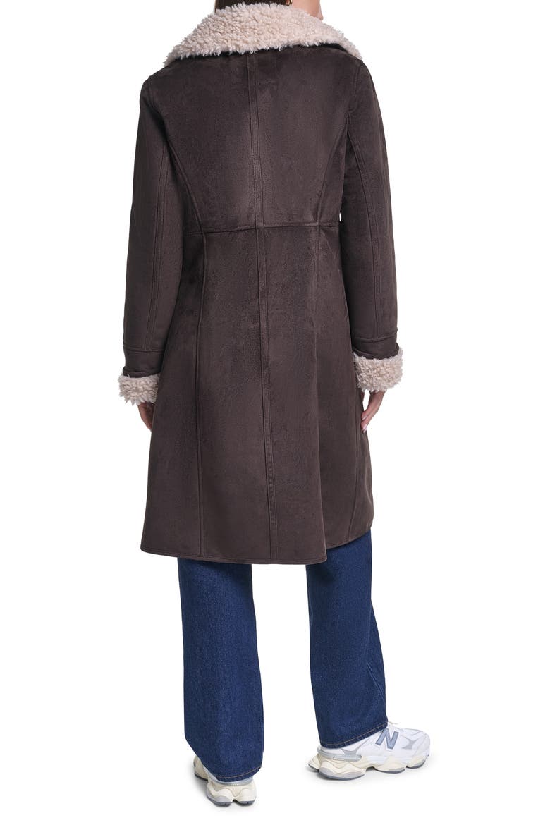 Penny Lane Faux Shearling Coat, Alternate, color, MOLASSES