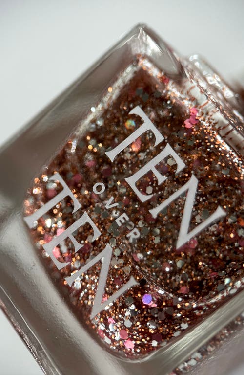 Tenoverten Rose Gold Nail Polish Topper In Grace