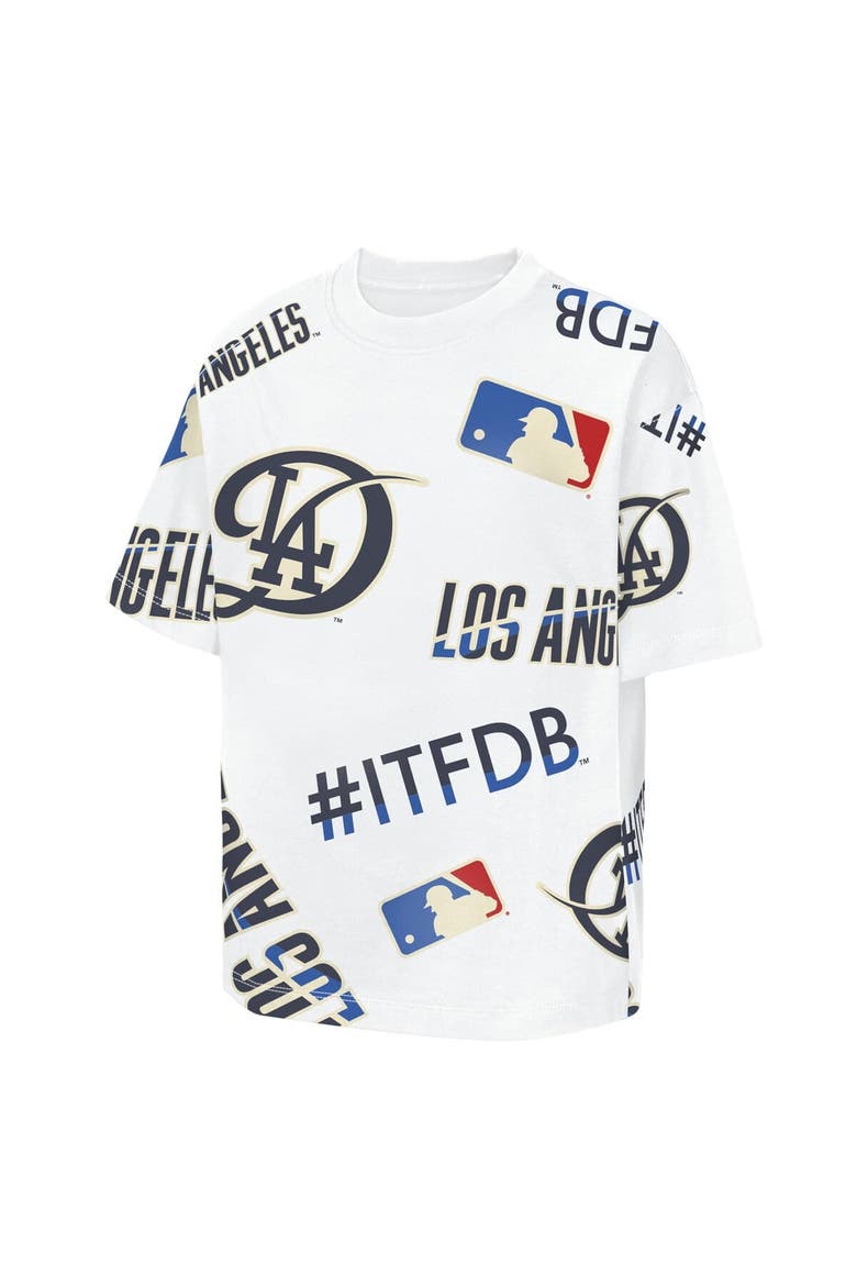 Youth Outerstuff  White Los Angeles Dodgers Circus Catch T-Shirt, Alternate, color, White
