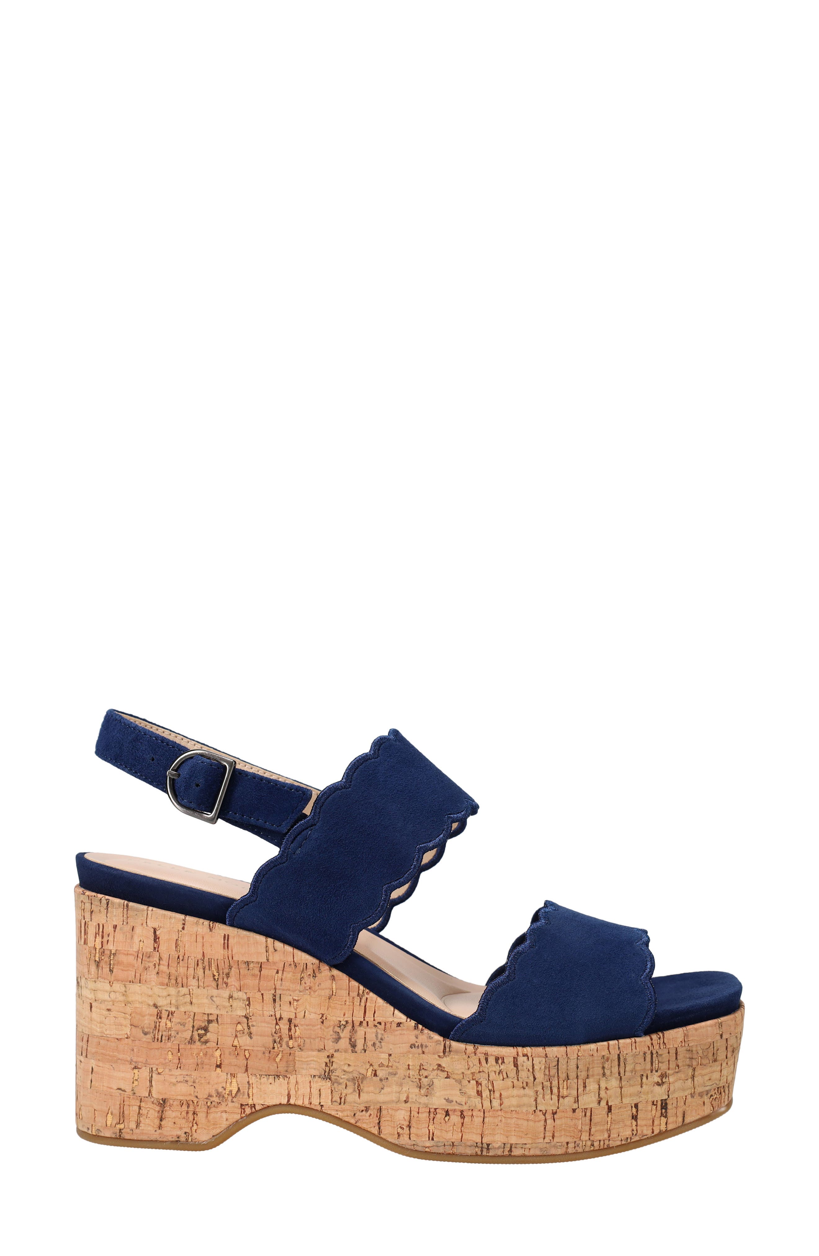 Cicel Slingback Platform Wedge Sandal, Alternate, color, MIDNIGHT