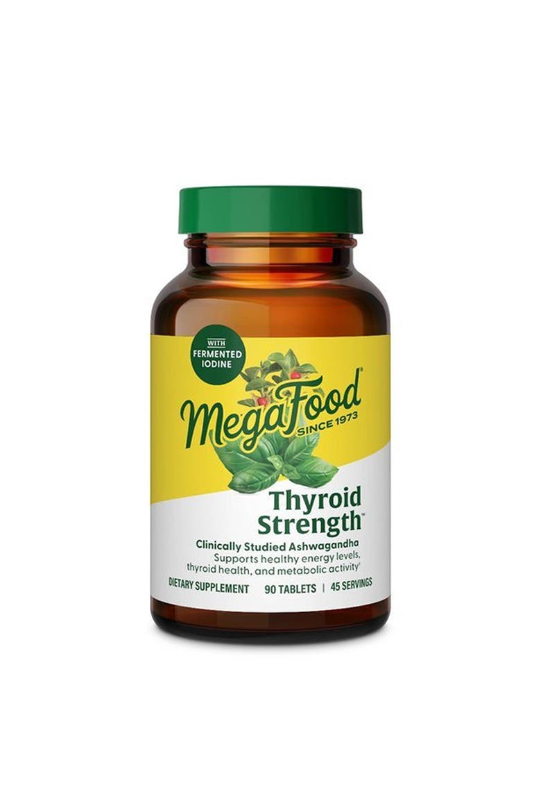 Thyroid Strength with Ashwagandha, Zinc, Selenium, Copper, Iodine & L-Tyrosine, 90 Tablets, Main, color, None