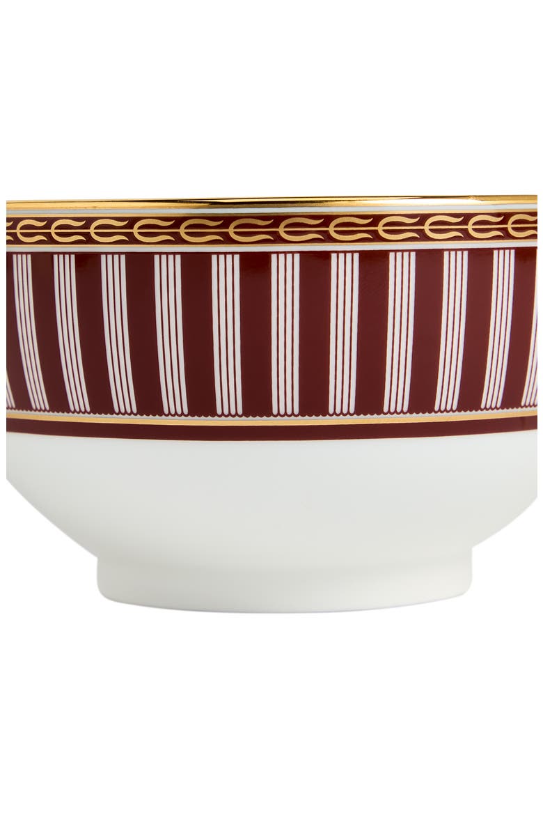 Red Splendor 22K Gold Accent Bone China Bowl, Alternate, color, MULTI