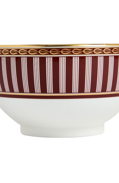 Wedgwood Red Splendor 22k Gold Accent Bone China Bowl In Multi
