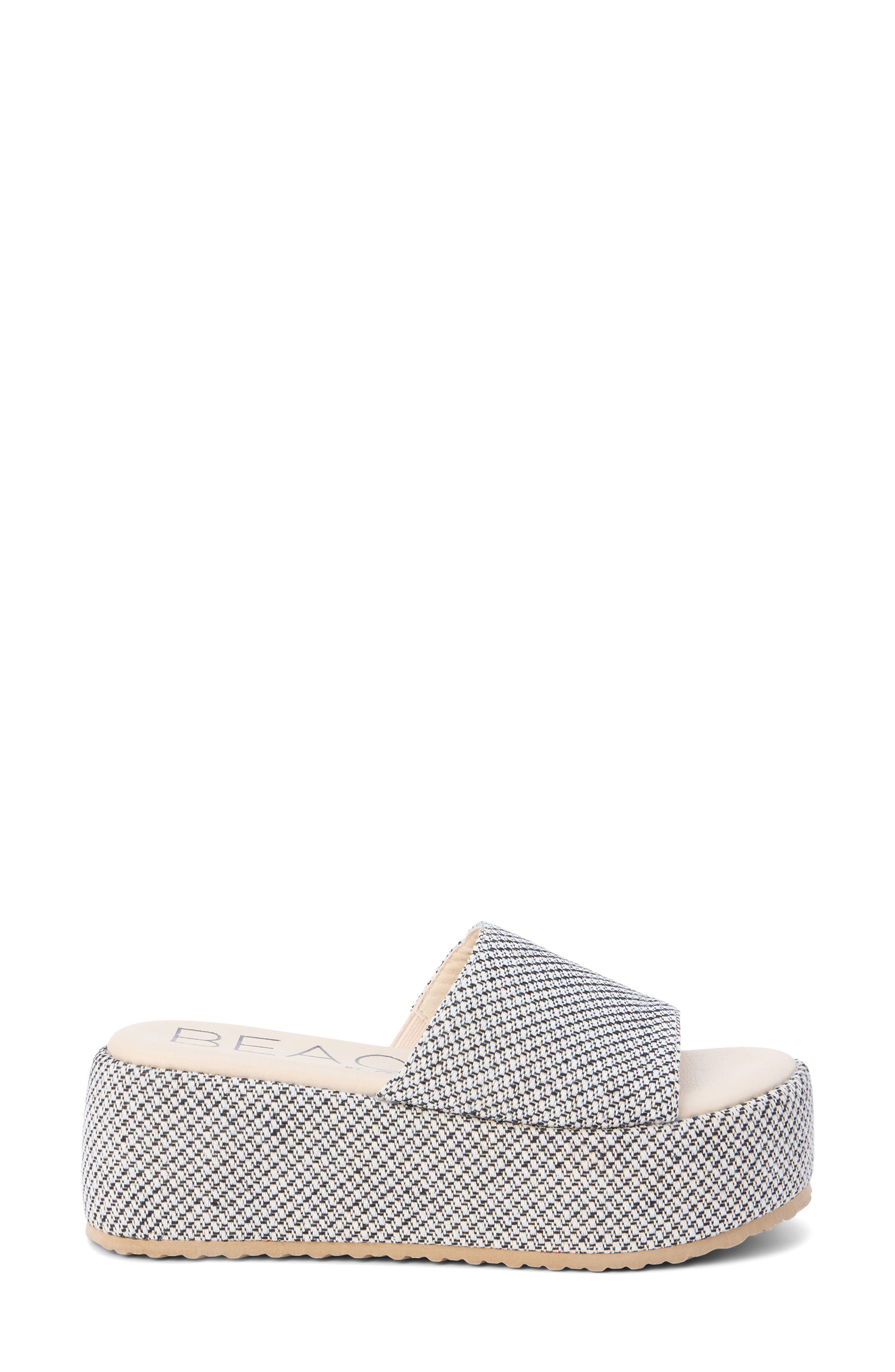 Pismo Platform Wedge Sandal, Alternate, color, WHITE/ BLACK JUTE