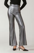 FLYING TOMATO Shiny High Waist Flare Pants