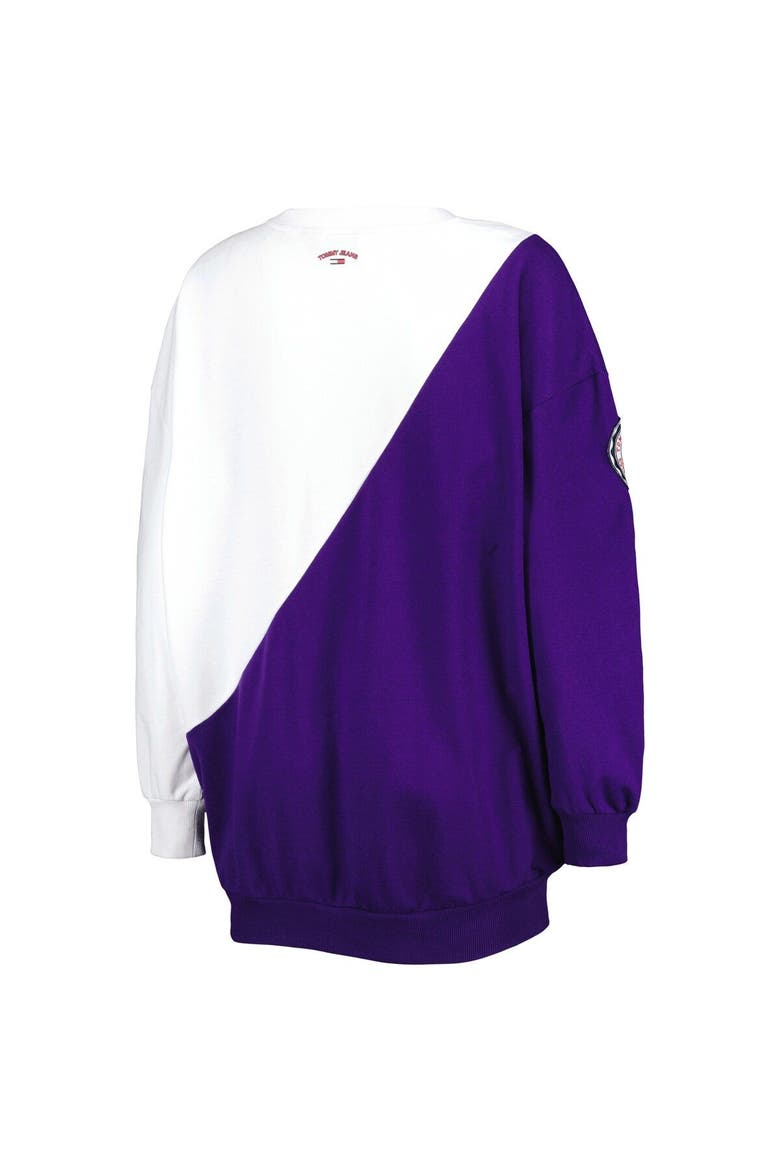 Women's Tommy Jeans Purple/White Los Angeles Lakers Ariel Pullover Sweatshirt, Alternate, color, Purple