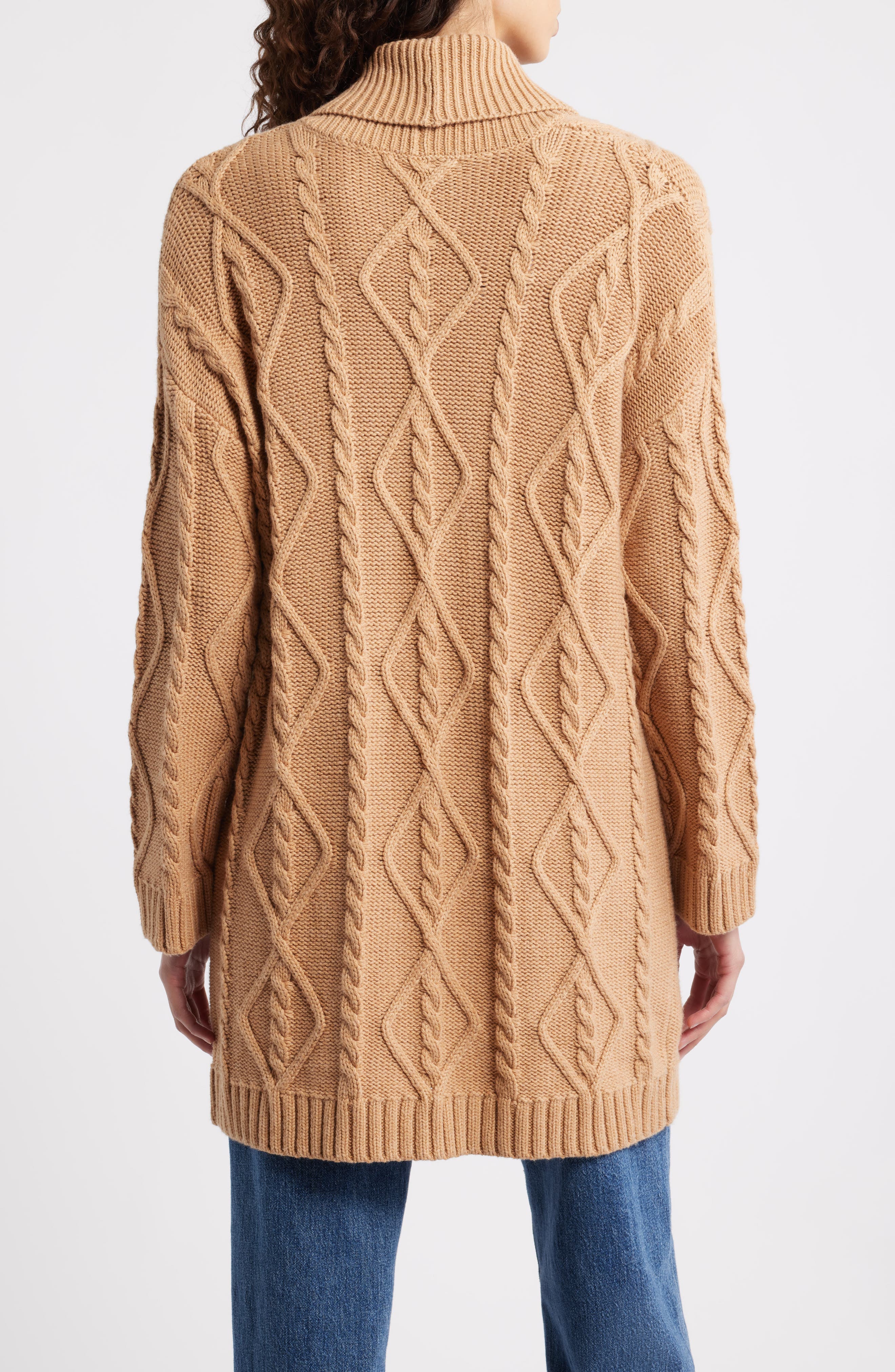 Peggy Cable Stitch Longline Open Front Cardigan - image 2