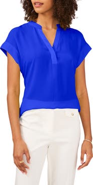 Chaus Split Neck Georgette Blouse