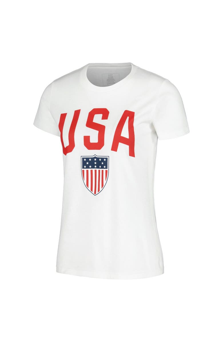 Outerstuff Women's White Team USA Shield T-Shirt, Alternate, color, 