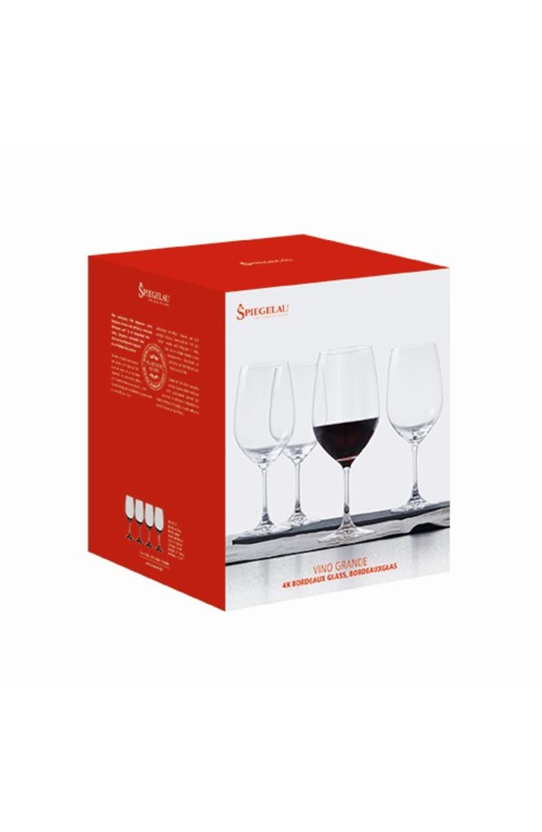 SPIEGELAU Vino Grande Bordeaux Wine Glass Set of 4, Alternate, color, Clear