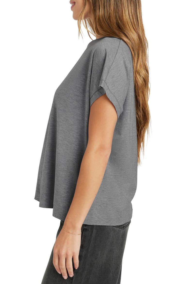 Tyra Short Sleeve Tee, Alternate, color, HEATHER FOG