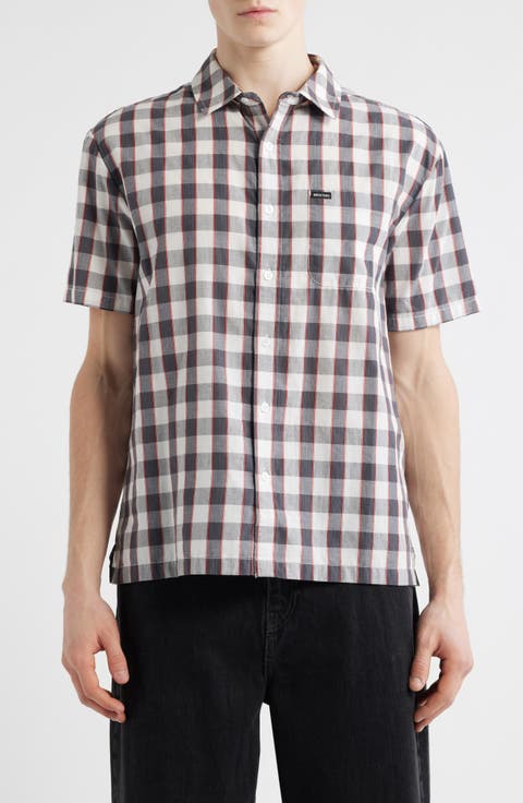 Cru Plaid Short Sleeve Button-Up Shirt