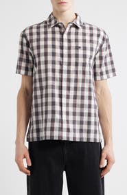 Brixton Cru Plaid Short Sleeve Button-Up Shirt