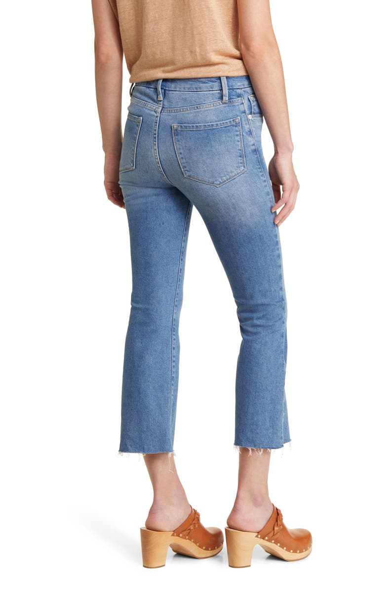 FRAME Le Super High Raw Hem Crop Bootcut Jeans, Alternate, color,