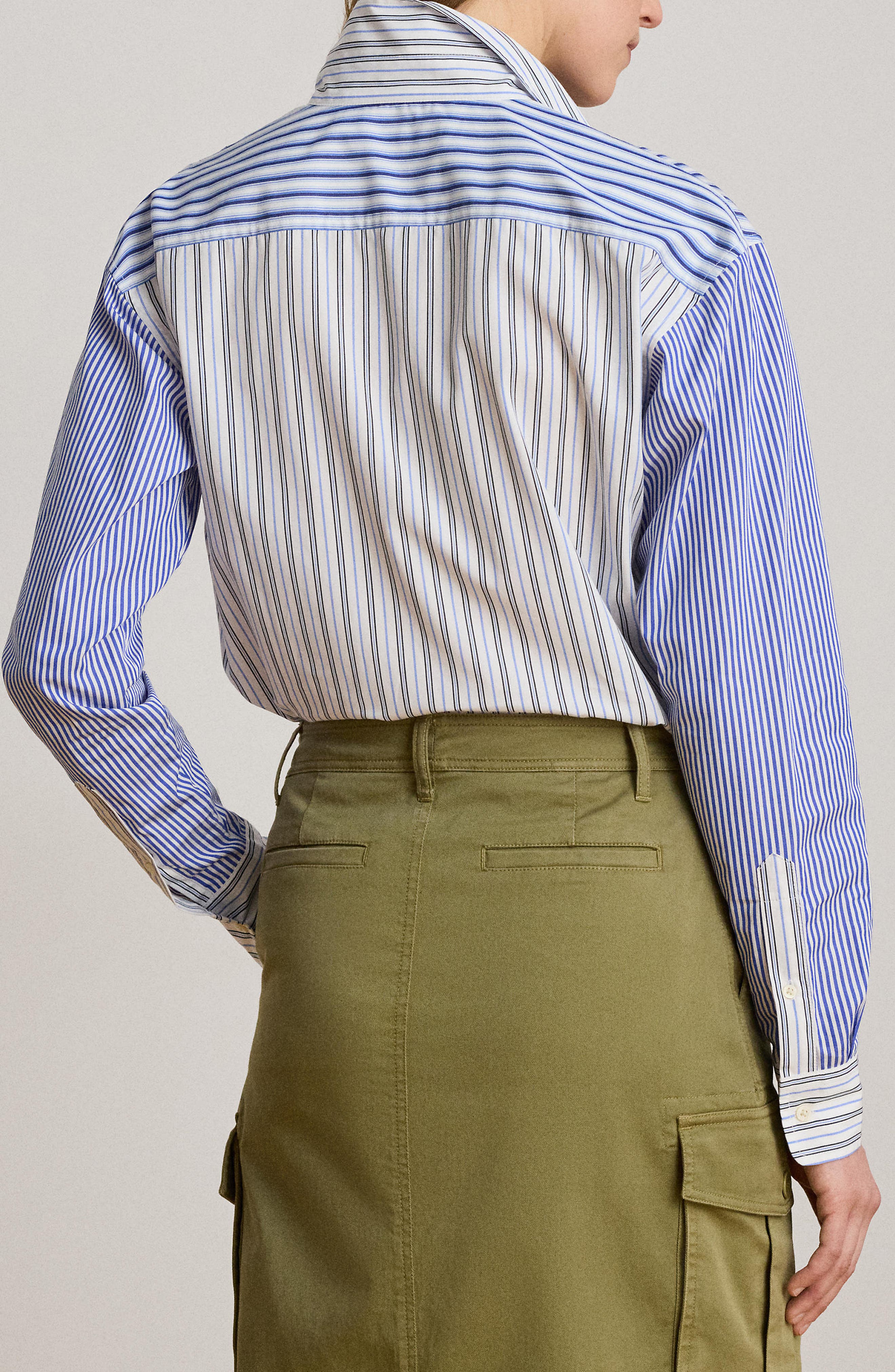 Mixed Stripe Cotton Button-Up Shirt - image 2