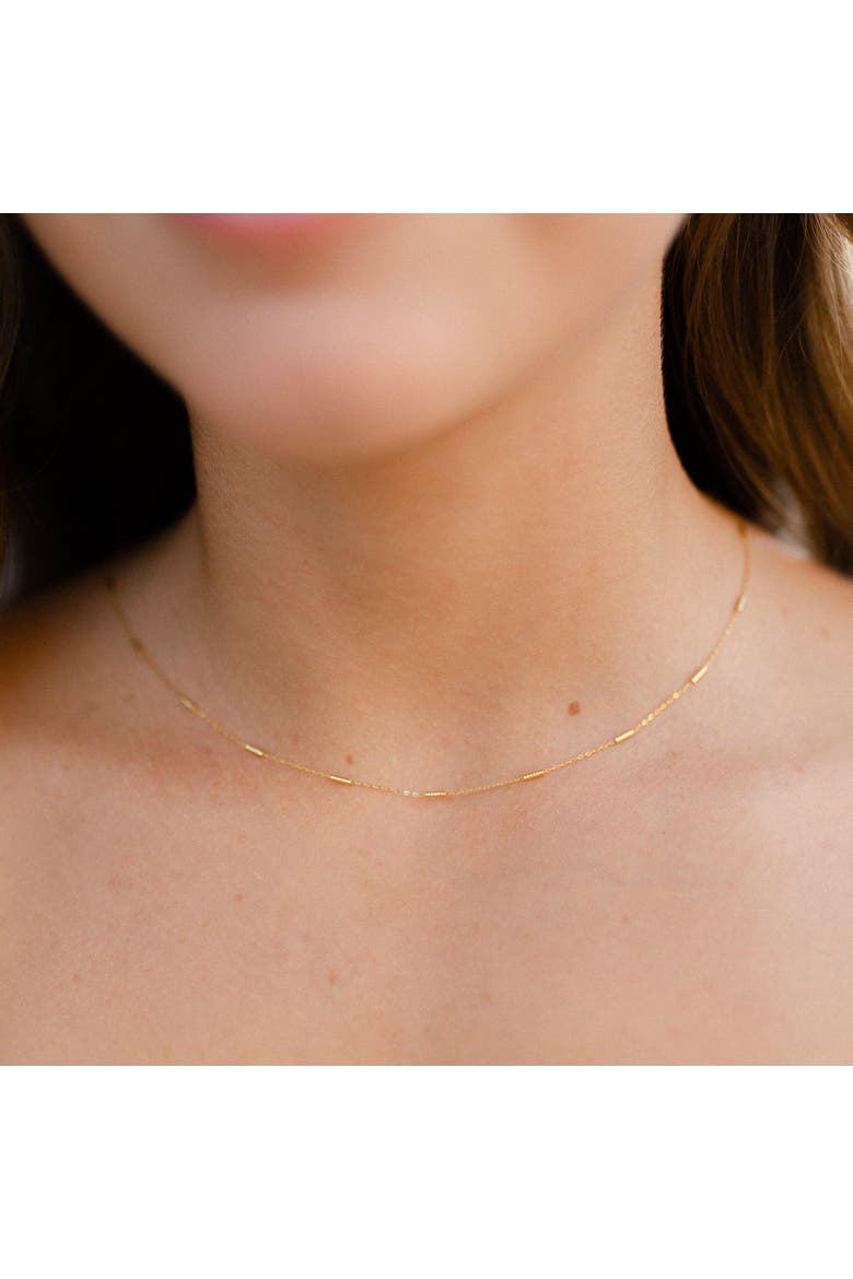 The Mini Bar Layering Chain, Alternate, color, Gold