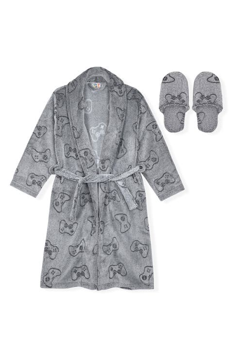 Kids' Fleece Robe & Slippers Set (Big Kid)