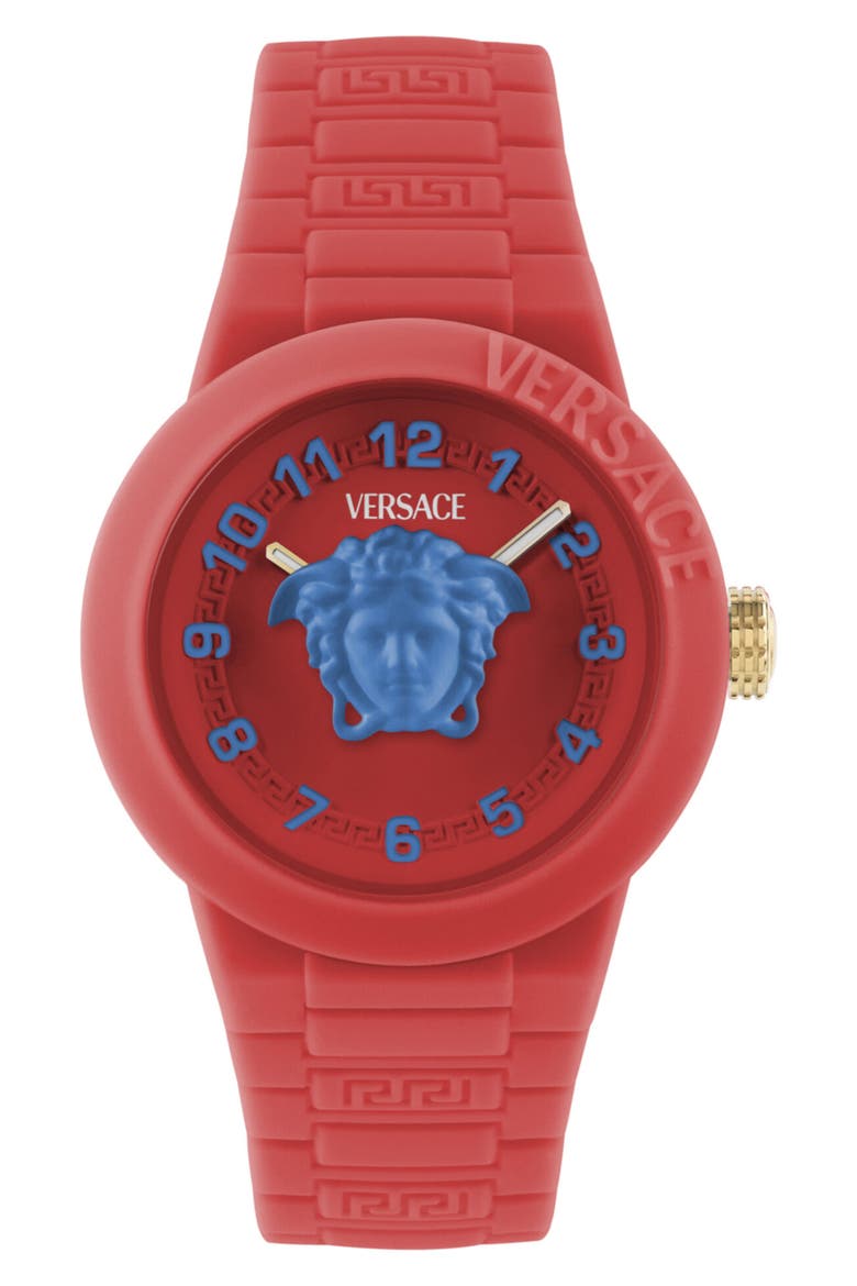 Kids' V-Pop Silicone Strap Watch, 34mm, Main, color, RED