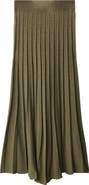 MANGO Valenti Pleated Maxi Sweater Skirt