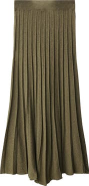 MANGO Valenti Pleated Maxi Sweater Skirt