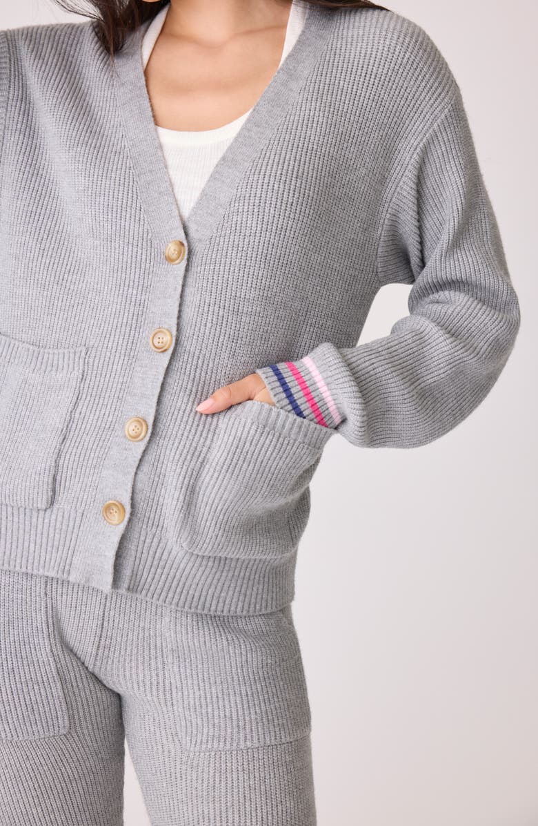 PJ Salvage Sweater Weather Cardigan, Alternate, color, Heather Grey