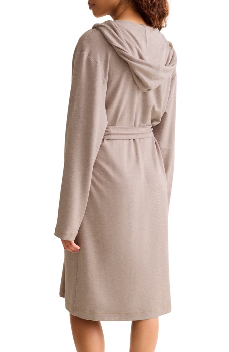 Fleur't Hooded Robe, Alternate, color, Oak