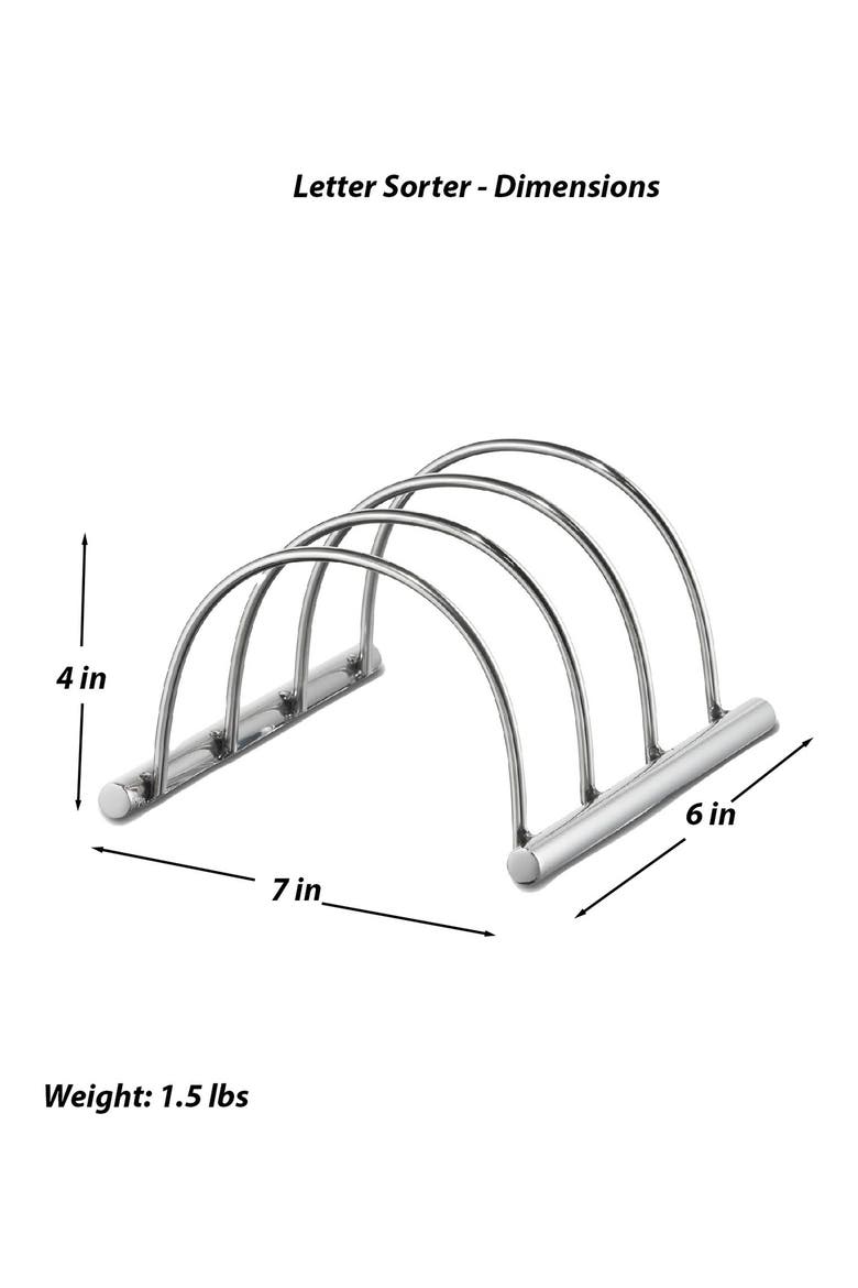 Roselli Modern Letter Sorter, Alternate, color, SILVER