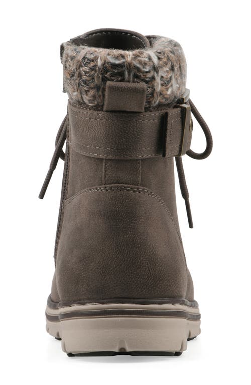Cliffs By White Mountain Kimmie Knit Cuff Side Zip Boot In Gray