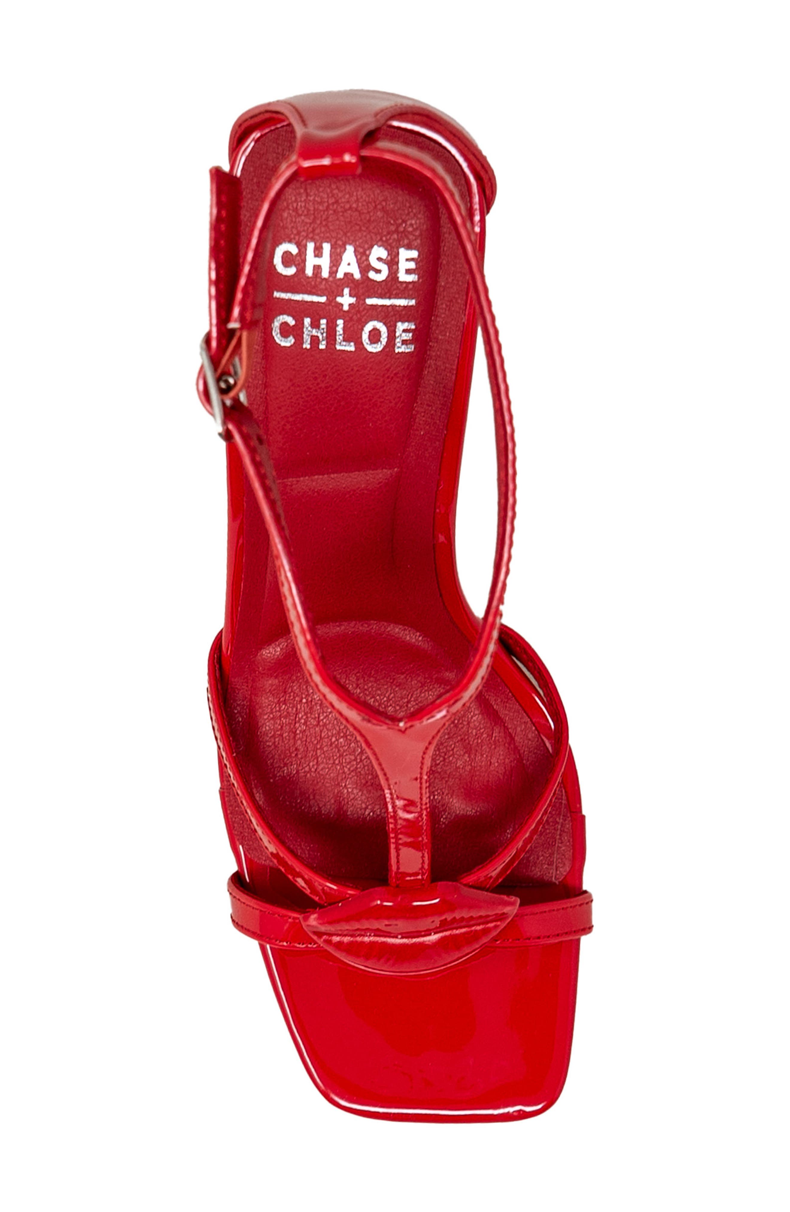 Ankle Strap Stiletto Sandal, Alternate, color, RED PATENT