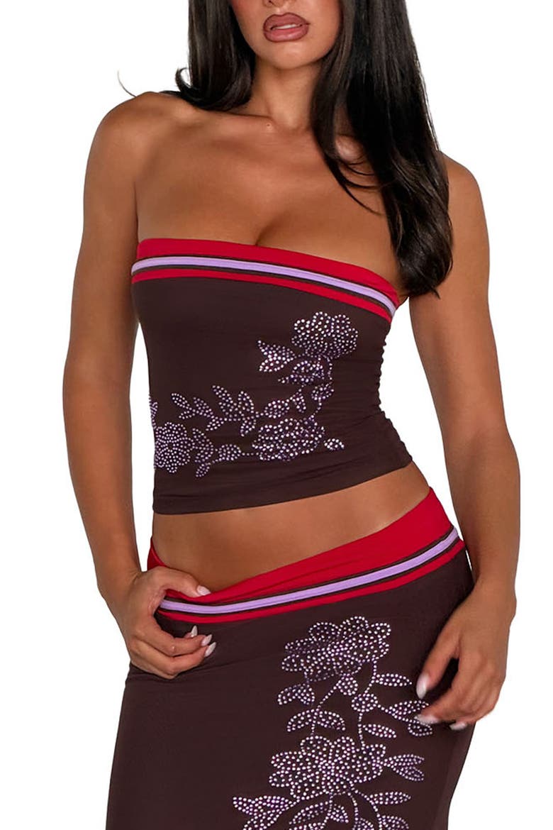 Serah Strapless Tube Top, Main, color, CHOCOLATE