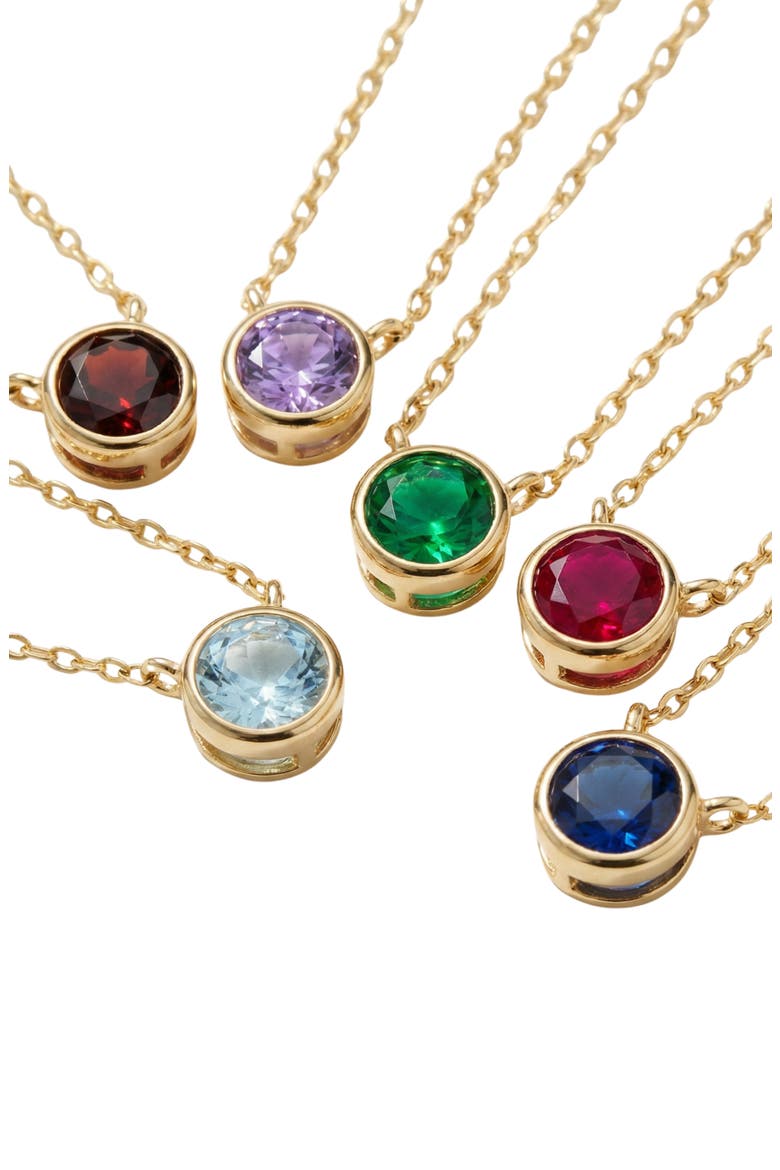 Birthstone Pendant Necklace, Alternate, color, GOLD/ JANUARY