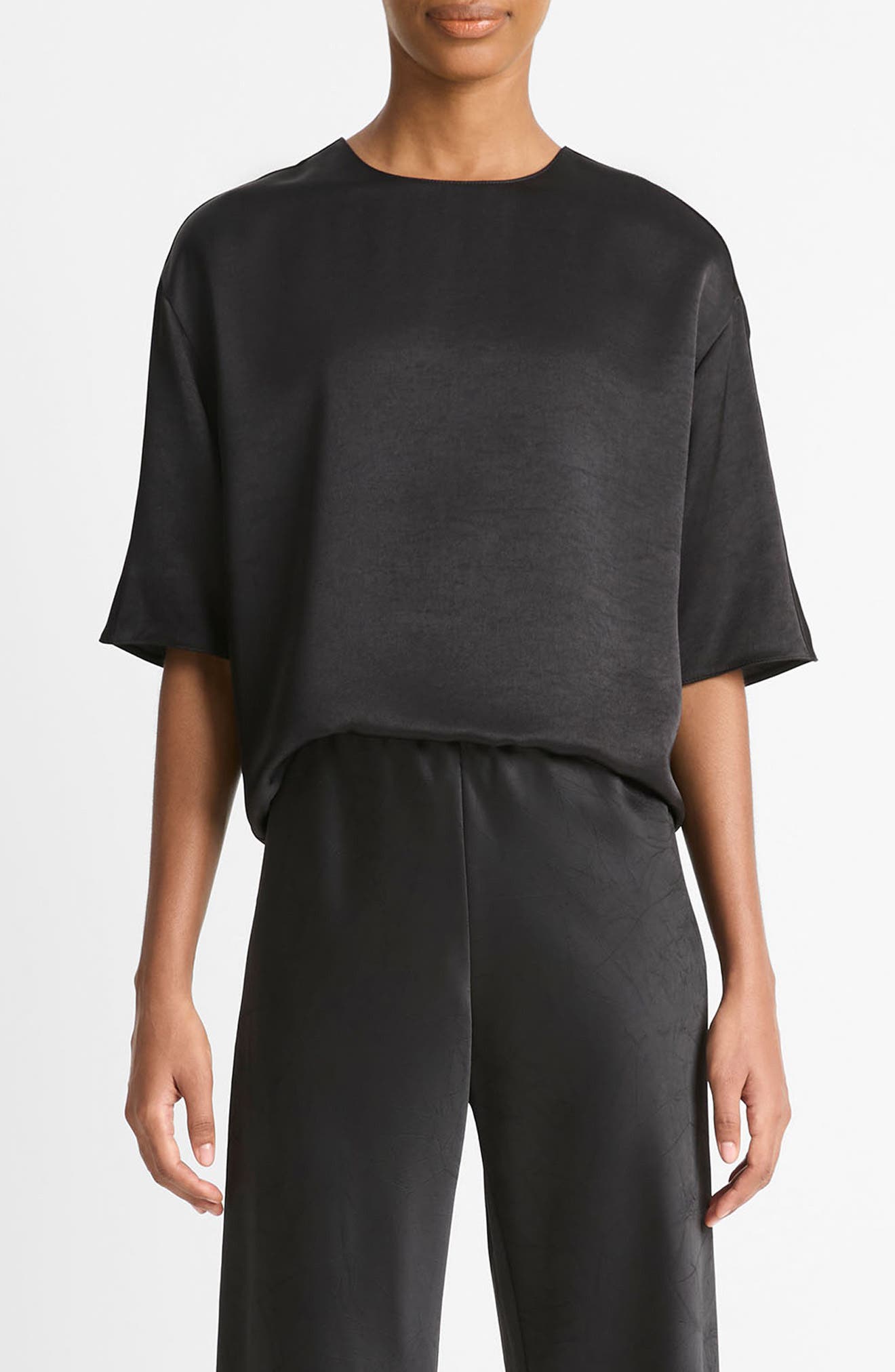 Vince Fluid Satin Top