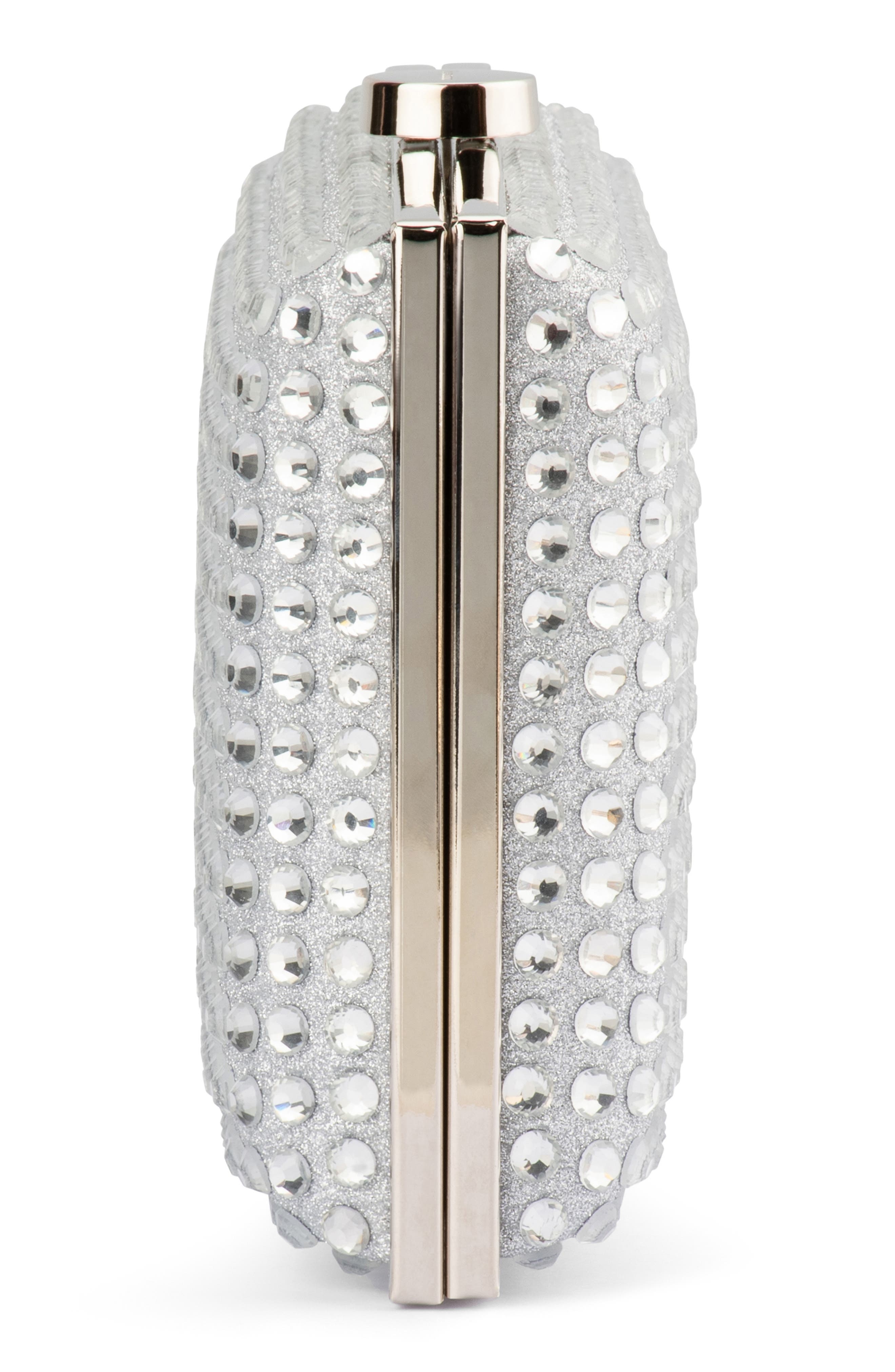 Olga Berg Manuela Hot Fix Crystal Frame Clutch, Alternate, color, 