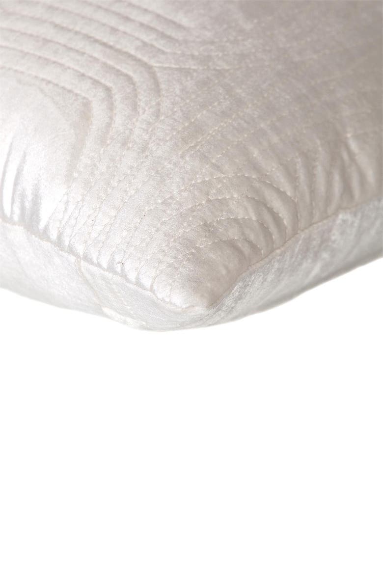 PARKLAND COLLECTION Iphis Topstitched Throw Pillow, Alternate, color, White