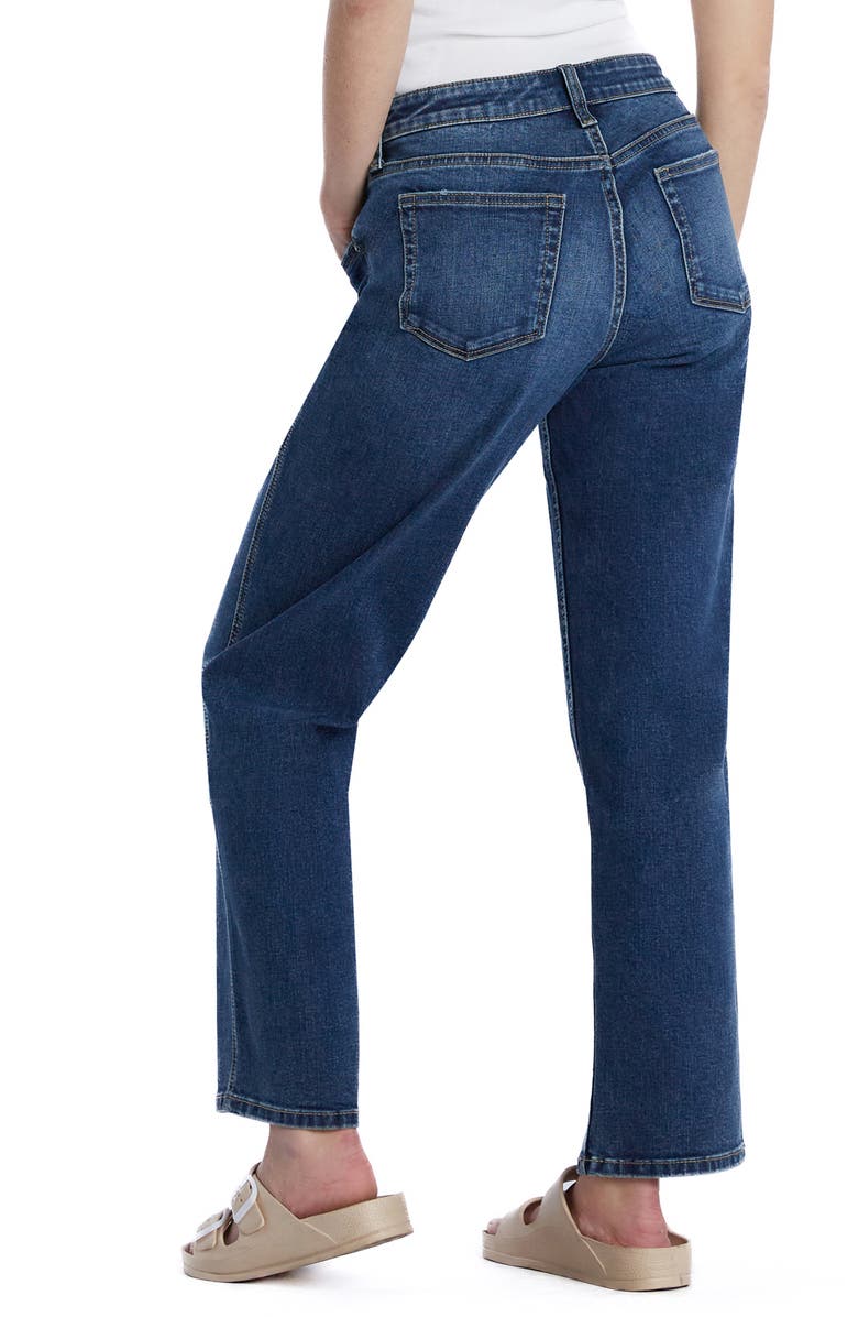HINT OF BLU Clever High Waist Slim Straight Leg Jeans, Alternate, color, 