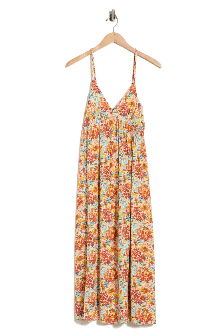 Carefree Midi Dress, Alternate, color, TROPIC SHORE