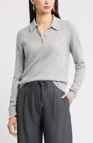 Nordstrom Cashmere Polo Sweater