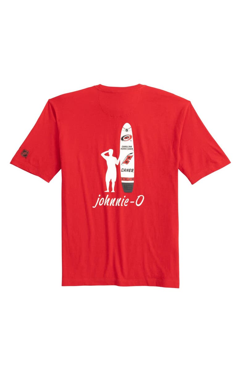 johnnie-O Men's johnnie-O Red Carolina Hurricanes Heathered Spencer T-Shirt, Alternate, color, Red