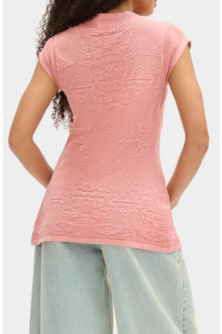 Lisbeth Knit Longline Waistcoat, Alternate, color, TERRACOTTA