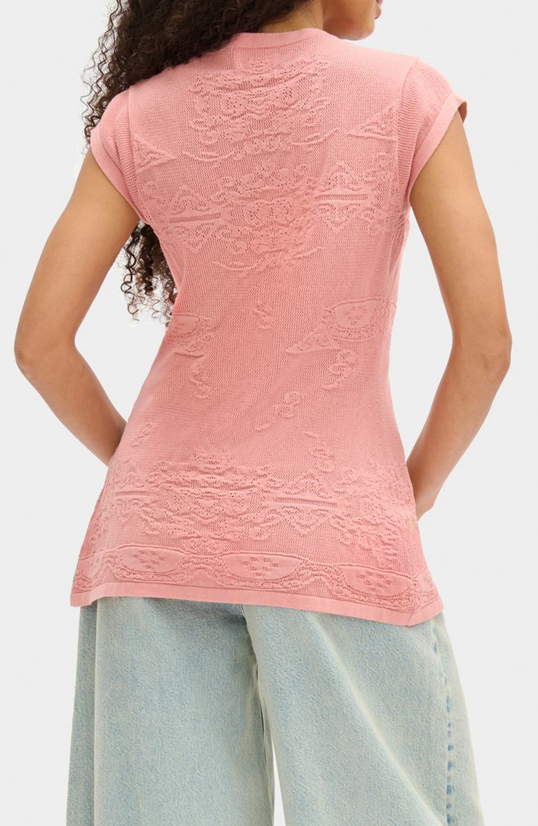 ALIGNE Lisbeth Knit Longline Waistcoat, Alternate, color, Terracotta