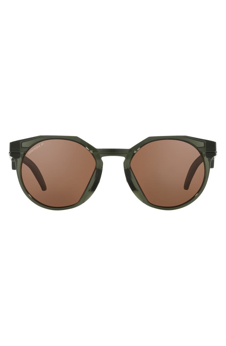 Oakley HSTN 52mm Prizm<sup>™</sup> Polarized Round Sunglasses, Main, color, Olive