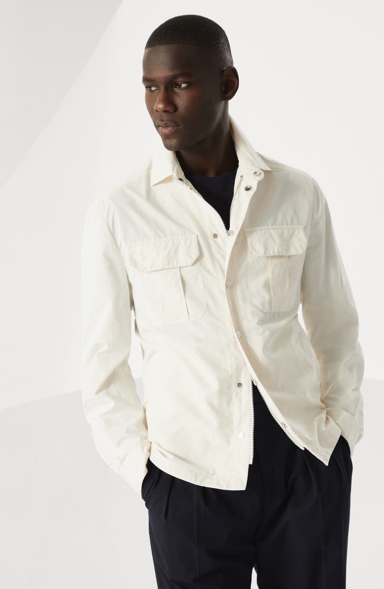 Brunello Cucinelli Microfiber outerwear jacket, Alternate, color, 