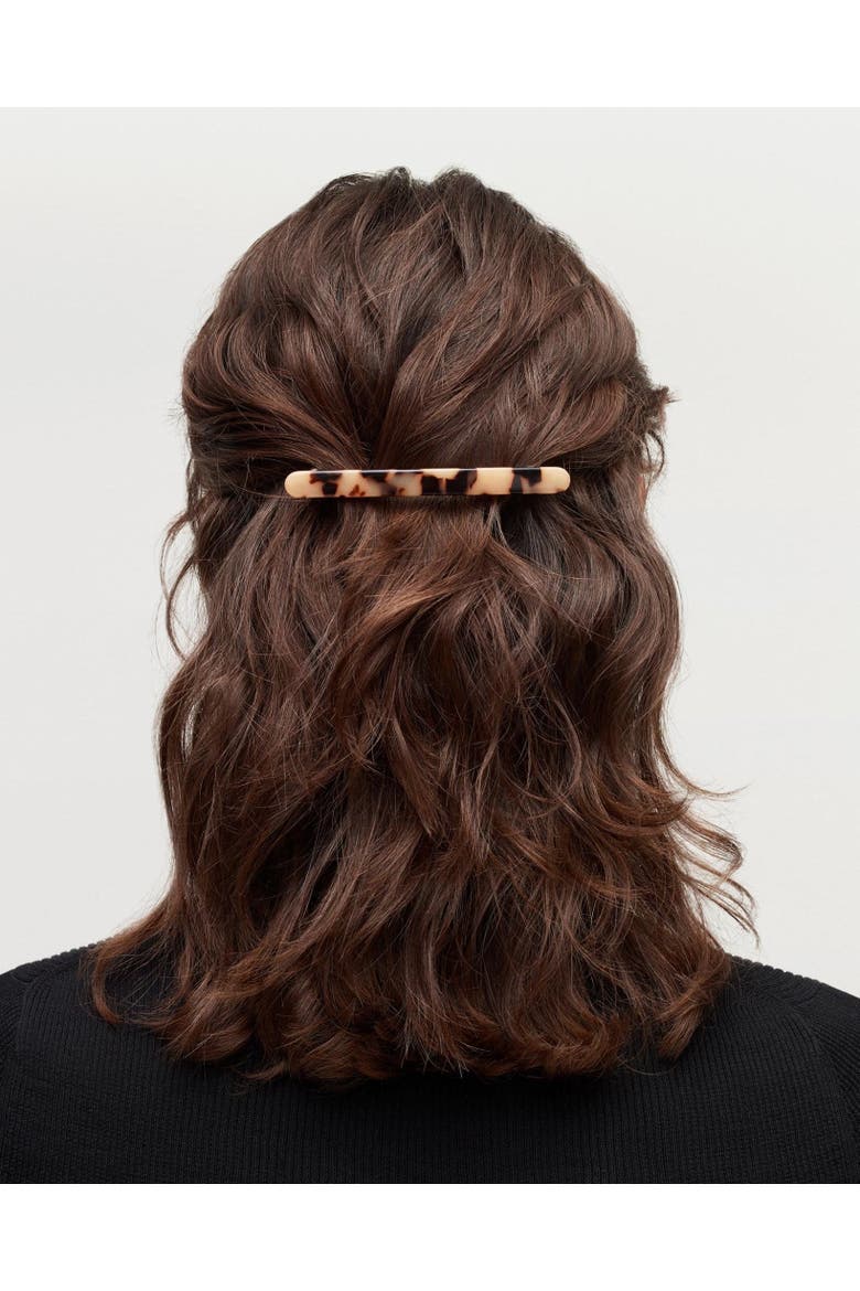 Slim Paris Barrette, Alternate, color, Sand Shell