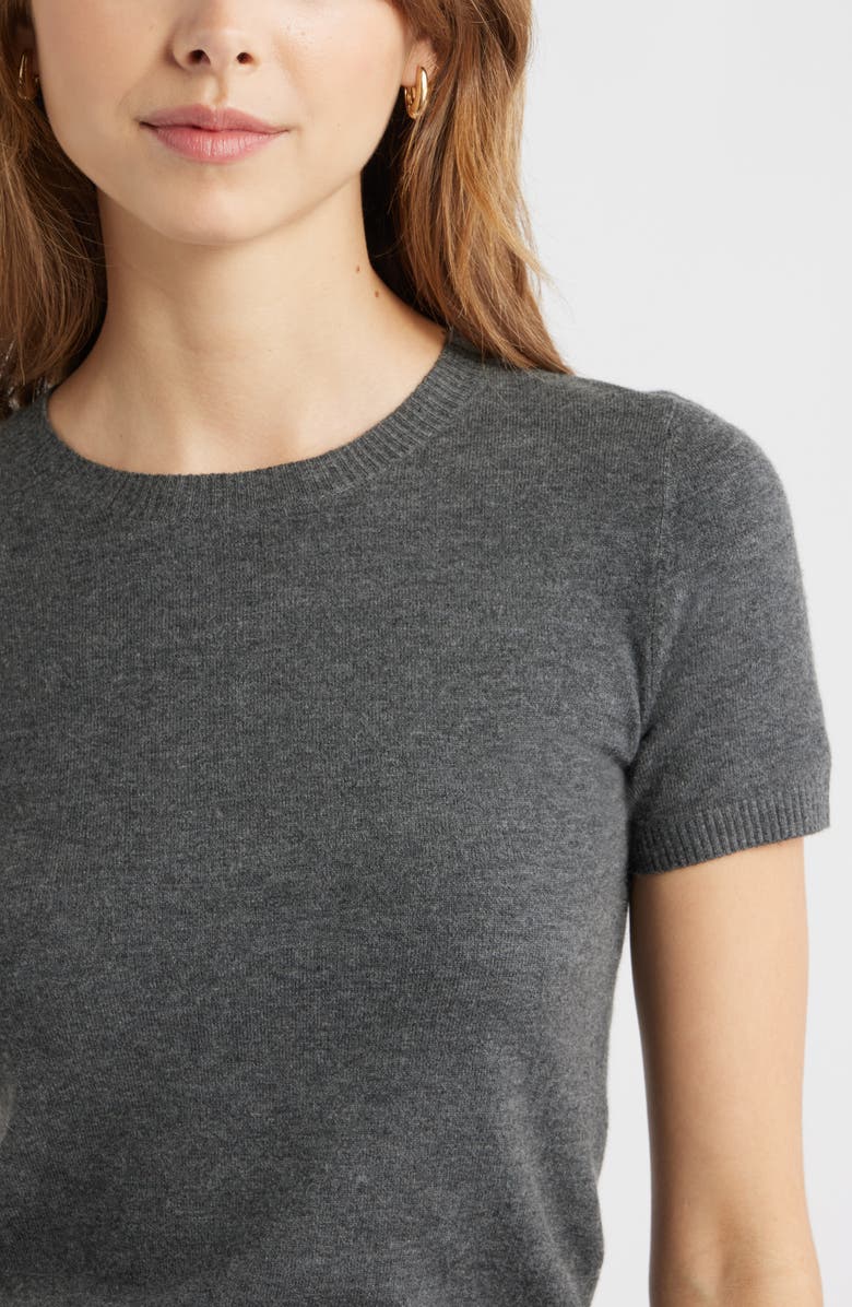 Open Edit Short Sleeve Sweater, Alternate, color, 