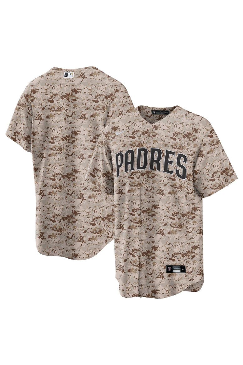 Men's Nike Camo San Diego Padres USMC Alternate Replica Team Jersey, Main, color, Camo