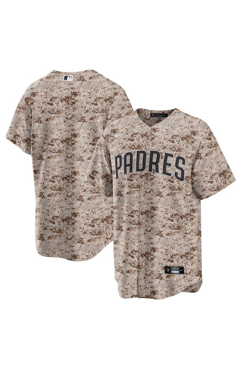 Nike Men's Nike Camo San Diego Padres USMC Alternate Replica Team Jersey, Main, color, Camo