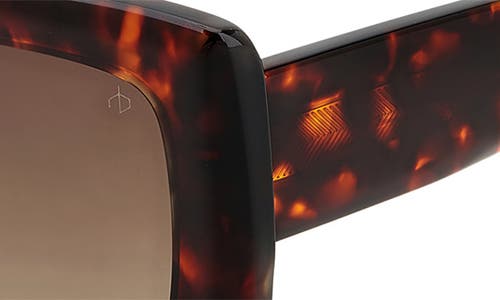Rag & Bone 54mm Gradient Rectangular Sunglasses In Havana/brown Gradient