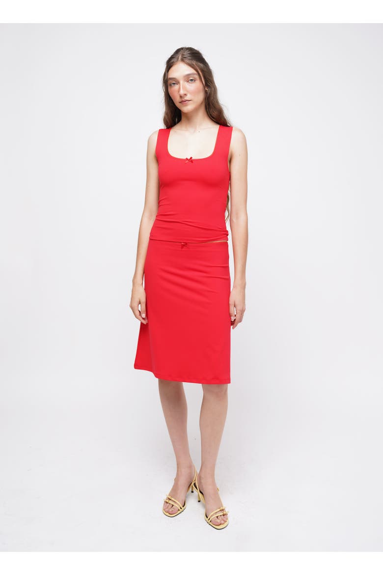Cora Square Tank, Alternate, color, Cherry Red