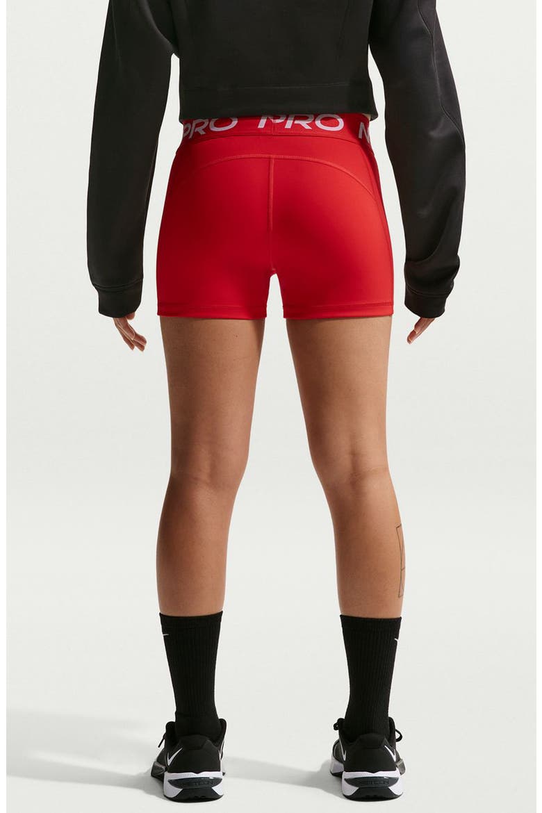 Pro Sculpt Mid-Rise Biker Shorts, Alternate, color, UNIVERSITY RED/ WHITE