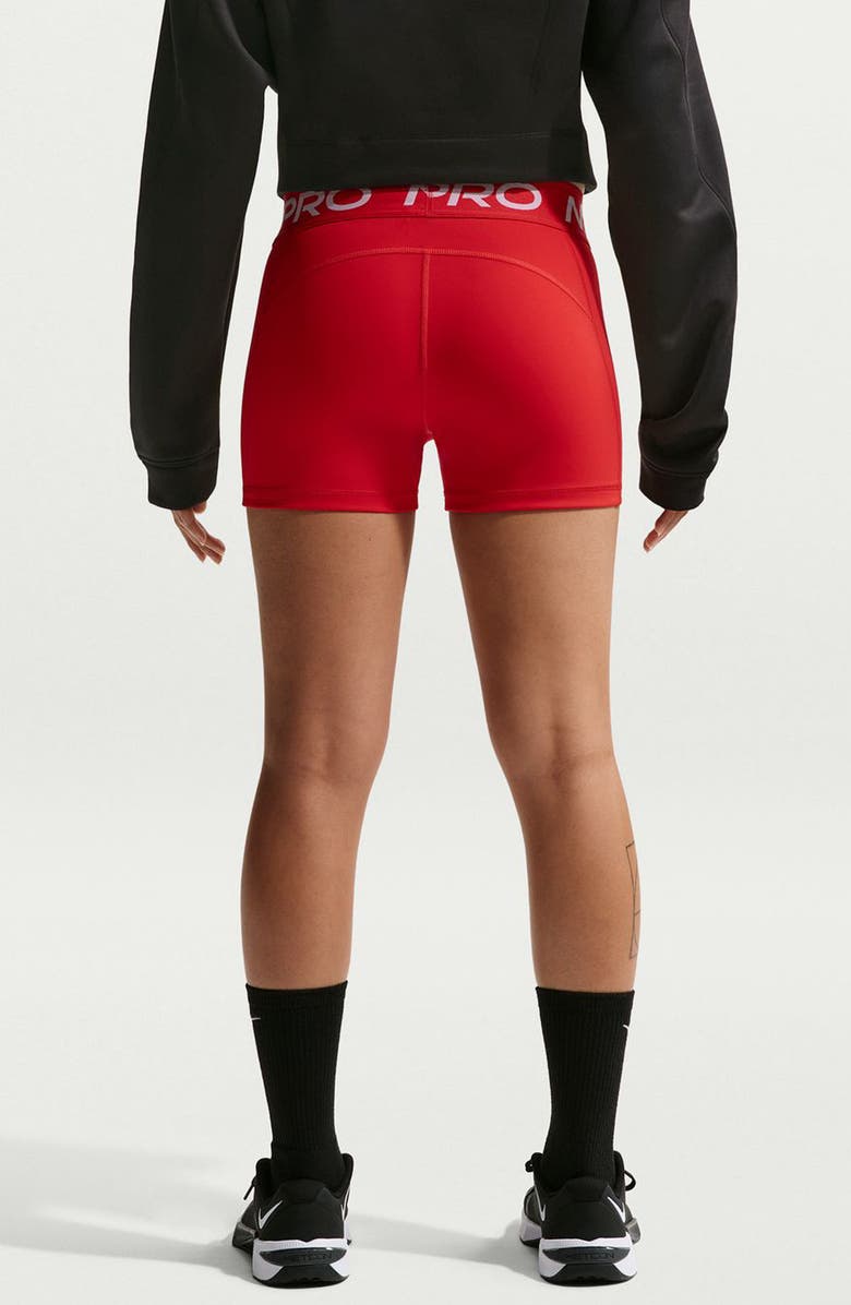 Nike Pro Sculpt Mid-Rise Biker Shorts, Alternate, color, University Red/ White